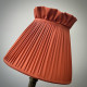 Burnt Orange Ruffled Top Fabric Tapered Empire Lampshade