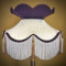 Cream Brocade and Purple Fabric Victorian Crown Top Lampshades