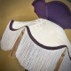 Cream Brocade and Purple Fabric Victorian Crown Top Lampshades