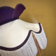 Cream Brocade and Purple Fabric Victorian Crown Top Lampshades