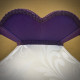 Cream Brocade and Purple Fabric Victorian Crown Top Lampshades