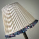Cream Navy Floral Ruffled Bottom Tapered Empire Lampshade