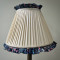 Cream Navy Floral Ruffled Fabric Tapered Empire Lampshade