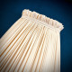 Cream Ruffled Fabric Tapered Empire Lampshade