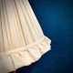Cream Ruffled Fabric Tapered Empire Lampshade