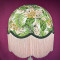 Cream and Pink Tropical Palm Leaf Dome Lampshade