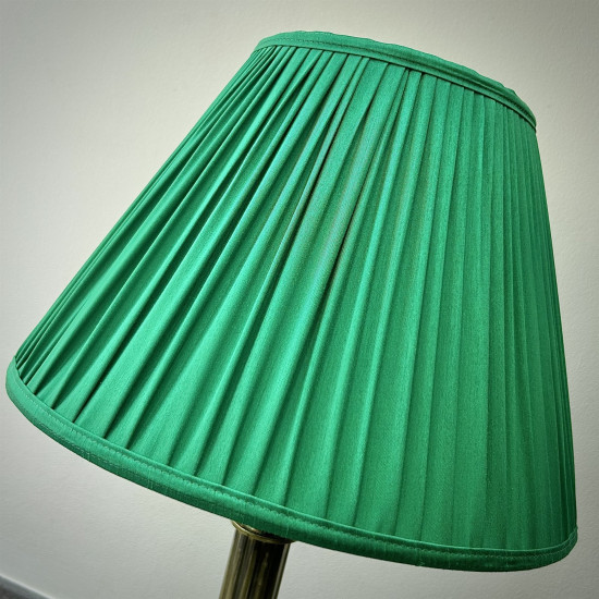 Emerald Green Gathered Fabric Tapered Empire Lampshade