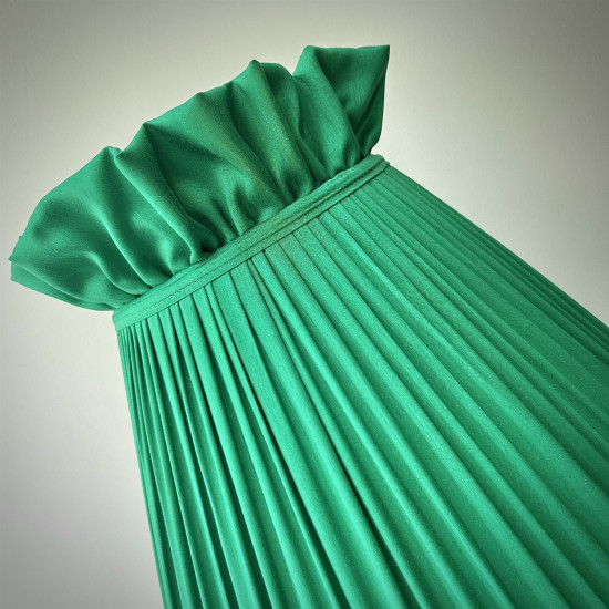 Emerald Green Ruffled Top Fabric Lampshade