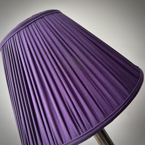 Grape Purple Gathered Fabric Lampshade
