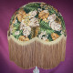 Green and Gold Tropical Palm Leaf Fabric Dome Lampshade
