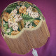 Green and Gold Tropical Palm Leaf Fabric Dome Lampshade