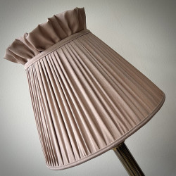 Mushroom Beige Ruffled Top Fabric Lampshade
