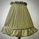 Olive Green Ruffled Fabric Lampshade