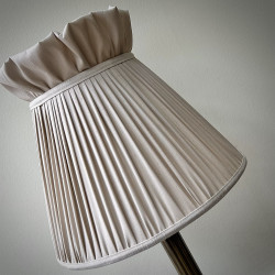 Oyster Ruffled Top Fabric Lampshade