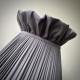 Pewter Grey Ruffled Top Fabric Lampshade