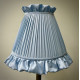 Powder Blue Ruffled Fabric Lampshade