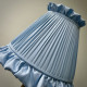 Powder Blue Ruffled Fabric Lampshade