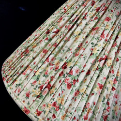 Rose Floral Gathered Fabric Lampshade