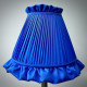Royal Blue Ruffled Fabric Lampshade