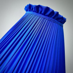 Royal Blue Ruffled Fabric Lampshade