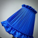 Royal Blue Ruffled Fabric Lampshade