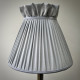 Silver Grey Ruffled Top Fabric Lampshade