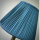 Slate Blue Gathered Fabric Lampshade