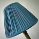Slate Blue Gathered Fabric Lampshade