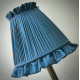 Slate Blue Ruffled Fabric Lampshade