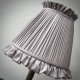 Taupe Beige Ruffled Fabric Lampshade