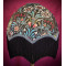 William Morris Molly Black Slate Parachute Dome Fabric Lampshade
