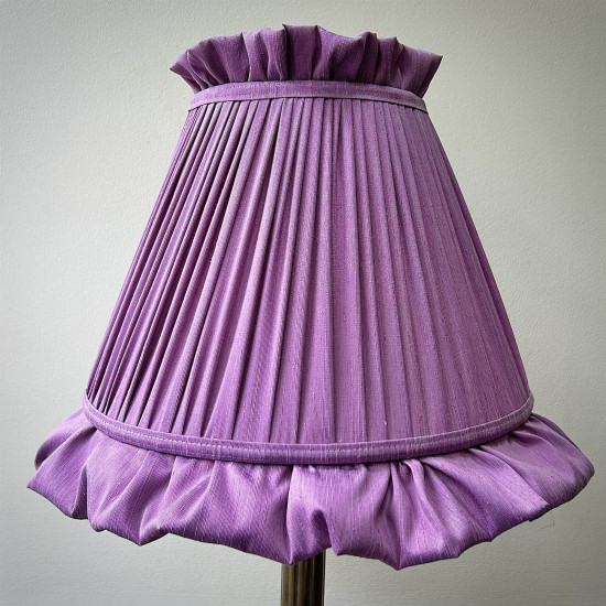 Wisteria Purple Ruffled Fabric Lampshade