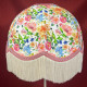 Vibrant Floral and Cream Dome Lampshade