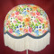 Vibrant Floral Slate and Cream Dome Lampshade
