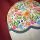 Vibrant Floral Slate and Cream Dome Lampshade
