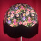 Vibrant Black Floral Dome Lampshade
