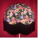 Vibrant Black Floral Dome Lampshade
