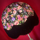 Vibrant Black Floral Dome Lampshade