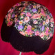 Vibrant Black Floral Dome Lampshade