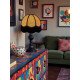 Gold and Black Animal Print Dome Fabric Lampshades