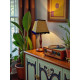 Gold Animal Print and Black Pom Pom Trapezium Fabric Lampshades