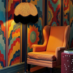 Gold Animal Print Dome Fabric Lampshades