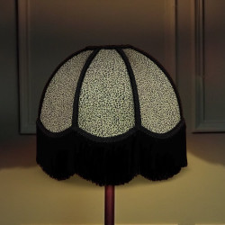 Khaki Green and Black Animal Print Dome Fabric Lampshades