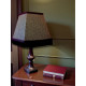 Khaki Green Animal Print and Black Fringe Trapezium Fabric Lampshades