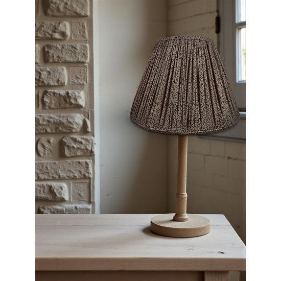 Khaki Green Animal Print Gathered Fabric Lampshade