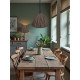 Khaki Green Animal Print Gathered Fabric Lampshade