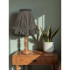 Khaki Green Animal Print Ruffled Fabric Lampshade