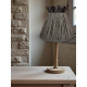 Khaki Green Animal Print Ruffled Top Fabric Lampshade