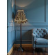 Leopard Animal Print Gold Ruffled Fabric Lampshade