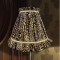 Leopard Animal Print Gold Ruffled Fabric Lampshade